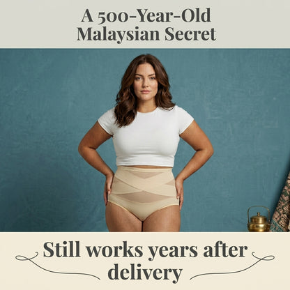 High-waisted postpartum shaping underwear