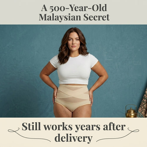 High-waisted postpartum shaping underwear