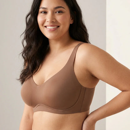 Wireless bra with soft and comfortable support